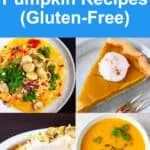 A collage of vegan pumpkin recipe photos