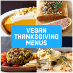 Collage of four Thanksgiving dishes