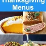 Collage of four Thanksgiving dishes