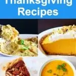 A collage of four vegan Thanksgiving recipes photos