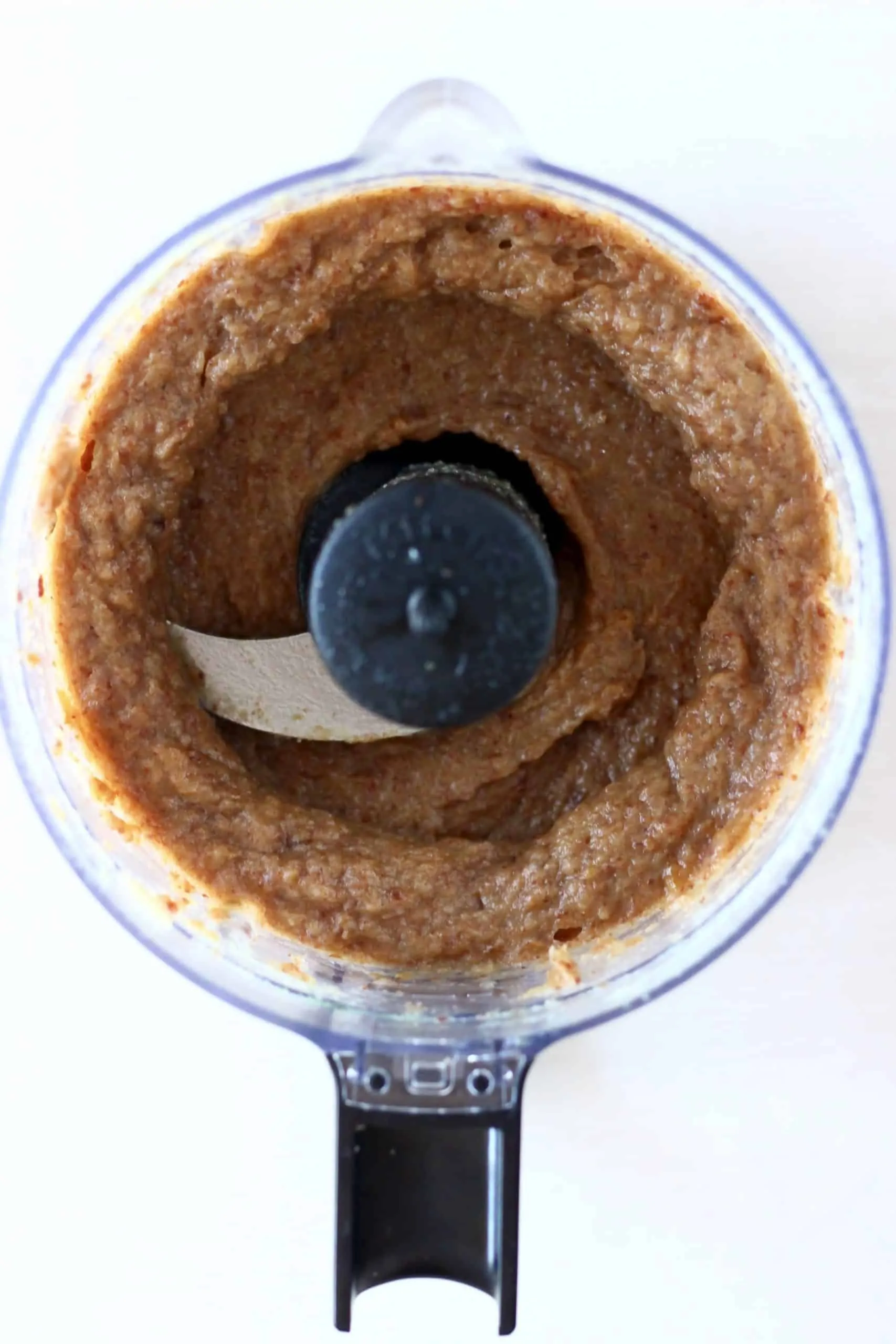 Blended dates in a food processor