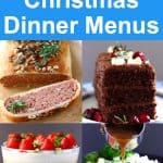 A collage of four Vegan Christmas Dinner Menus photos