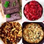 A collage of four Vegan Christmas Leftovers Ideas photos