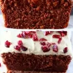 A collage of two Gluten-Free Vegan Gingerbread Loaf Cake photos