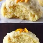 A collage of two Gluten-Free Vegan Orange Cookies photos