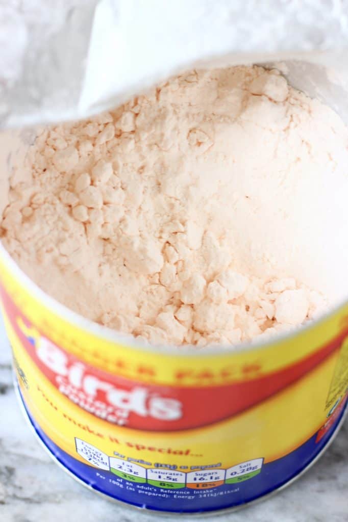 A tin of Birds custard powder