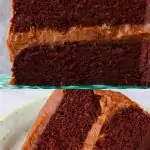 A collage of two Gluten-Free Vegan Chocolate Cake photos