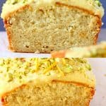 Collage of vegan orange bread photos