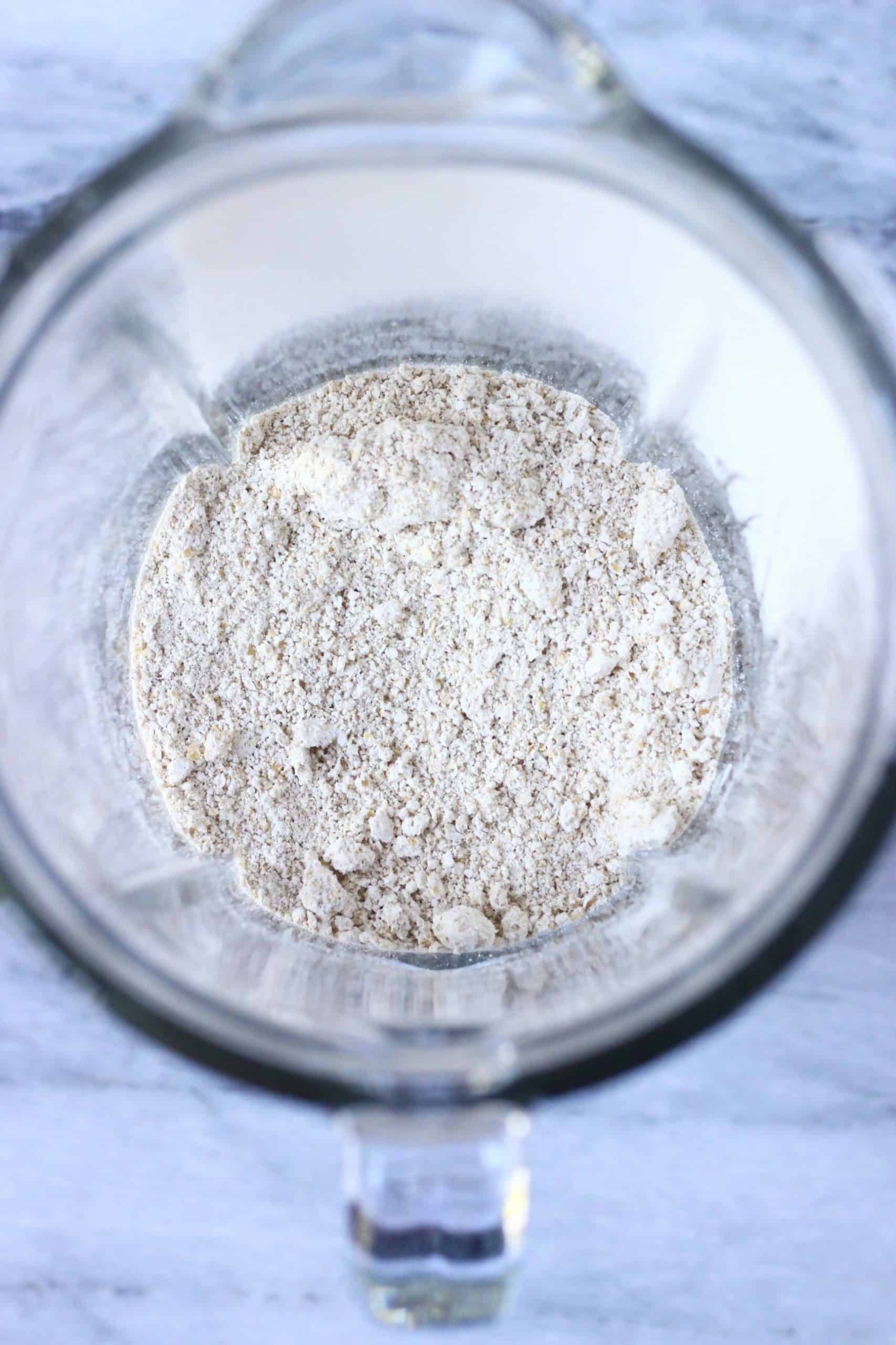 Oat flour in a blender