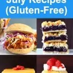 A collage of four Vegan 4th of July Recipes