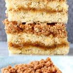A collage of two vegan coffee cake photos