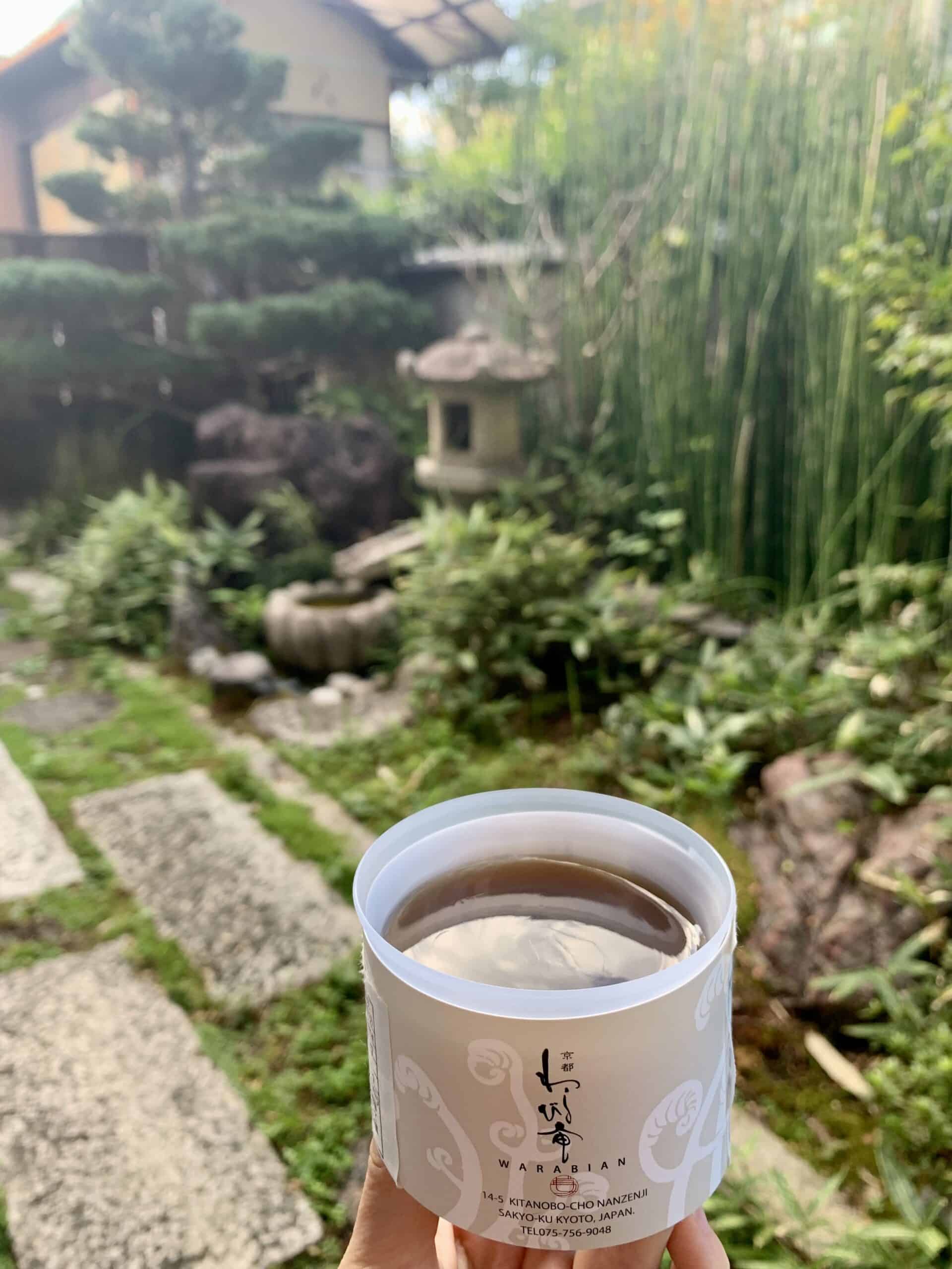 Warabian warabi mochi in a cup