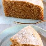 A collage of two gluten-free vegan ginger cake photos