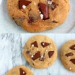 A collage of chickpea cookies photos