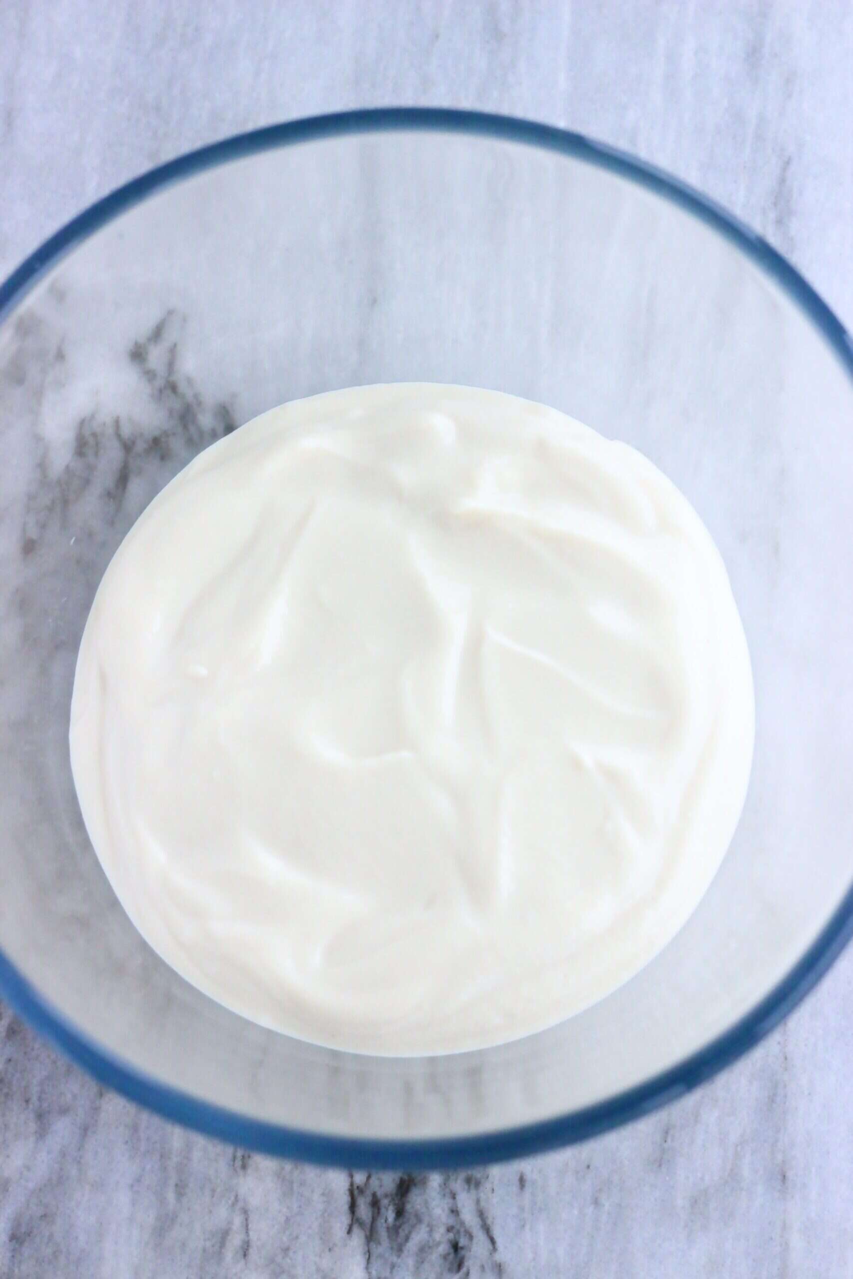 Vegan coconut whipped cream in a bowl