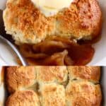 A collage of two Gluten-Free Vegan Apple Cobbler photos