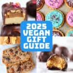 A collage of photos for 2025 Vegan Gift Guide