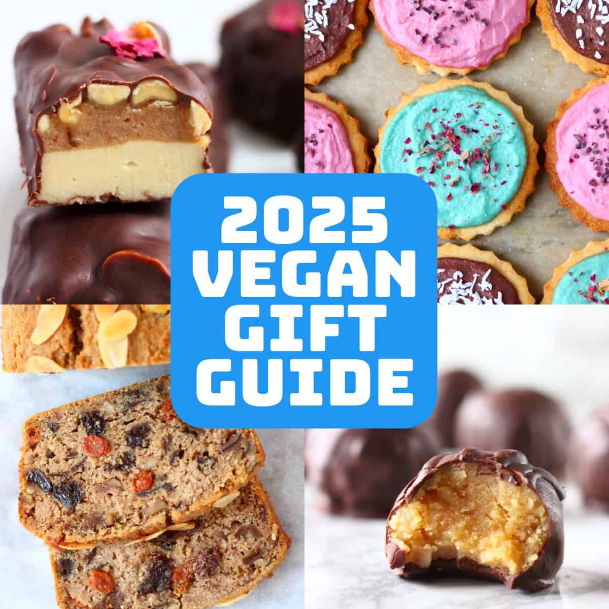 A collage of photos for 2025 Vegan Gift Guide