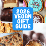 A collage of photos for 2026 Vegan Gift Guide